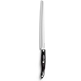 CUTCO Model 3724 Santoku-Style Slicer with 10" Double-D serrated edge blade and 5.5" Classic Dark Brown handle (often called "Black").