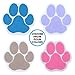 SlipX Solutions Adhesive Paw Print Bath Treads Add Non-Slip Traction to Tubs, Showers, Pools, Boats, Stairs & More (6 Pieces, Reliable Grip, Blue)