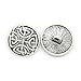 HOUSWEETY 30PCs Sewing Buttons Silver Tone Round 17mm