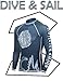 DIVE & SAIL Swimming Rash Guard Long Sleeve UV Shirt UPF 50 Protection Fast Dry Swimsuit for Aquatics Slate M