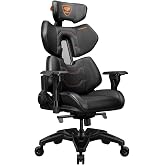 Cougar Terminator Gaming Chair with Premium Hyper-Dura Leatherette, Spine Structure, 3D Armrests, headrest tilt and 155&ordm; Reclining