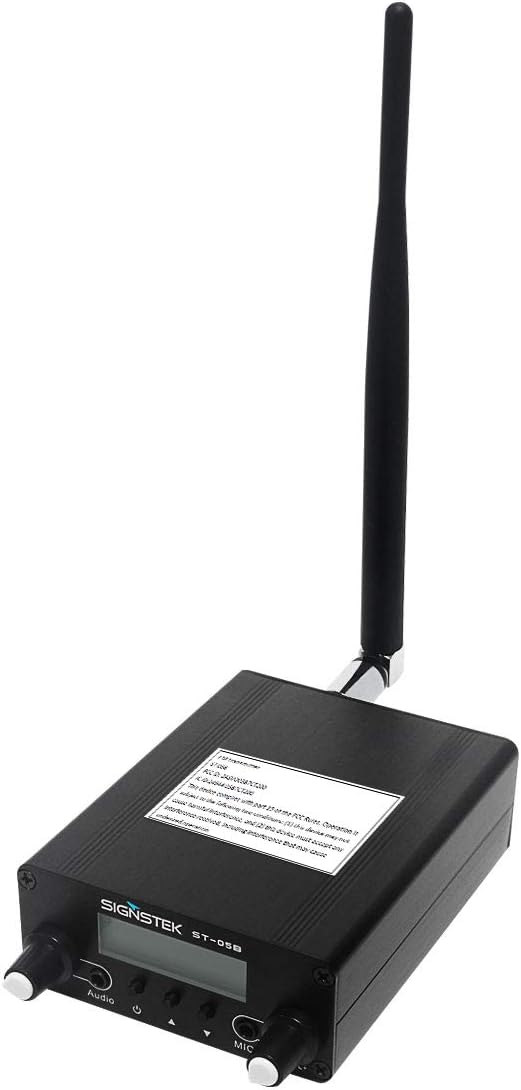 Signstek ST-05B FM Transmitter for Church, Dual Mode Long Range Stereo Broadcast with Antenna, Black: MP3 Players & Accessories