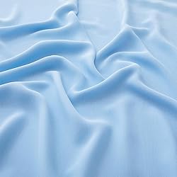 60" Wide Chiffon Fabric Sky Blue Chiffon