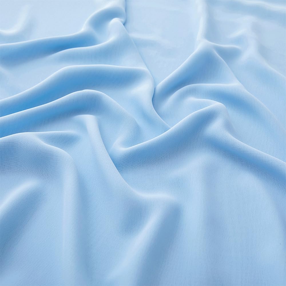 60" Wide Chiffon Fabric Sky Blue Chiffon