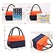 Lunch Bags Big, HOMREE Waterproof Canvas Lunch Bag Large capacity Reusable Fashion Lunch Tote Bag Lunch Bag Grocery Bags with Zipper (Big/White)