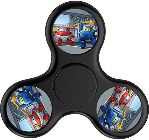 GGGfight-For Super Wings Fidget Spinner High Speed Bearing ADHD Focus Anxiety Relief Toys for Children and Adults-Black