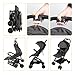 Amzdeal Airplane Lightweight Stroller with Pull Rod Umbrella Stroller One-hand Fold Design Baby Infant Travel Stroller - Black
