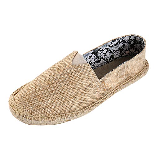 Alexis Leroy Mens Espadrille Flat Checked Canvas Espadrilles for Men