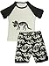 Family Dinosaur Little Boys Shorts Set Summer Pajamas 100% Cotton Clothes White