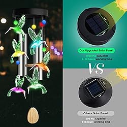 Wind Chime, Hummingbird Solar Wind Chimes with