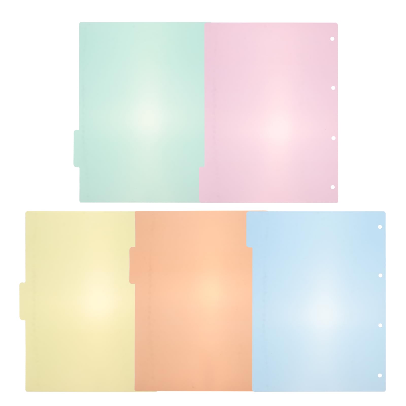 10pcs Binder Dividers Labels Multicolor Paper Tabs for Office Index Dividers with Smooth Surface for Organizing Files and Documents