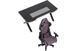 Alipis Scale Miniature Gaming Desk and Tiny Computer Chair for Dollhouse Accessories Black Miniature