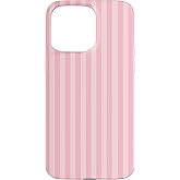Pastel Pink Stripes Geometric Vertical Lines Girly Pattern Case for iPhone 15 Pro Max