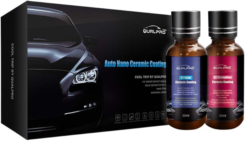 Amazon ダブルプロテクト9hセラミックコーティング高光沢超疎水性アンチスクラッチ使いやすいdiyペイント保護オートセラミックコーティング キットナノセラミックコーティング30ml 30ml コーティング剤 車 バイク