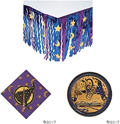 Wizard Sorcerer Party Decorations - Table Skirt Napkins Plates - Decor