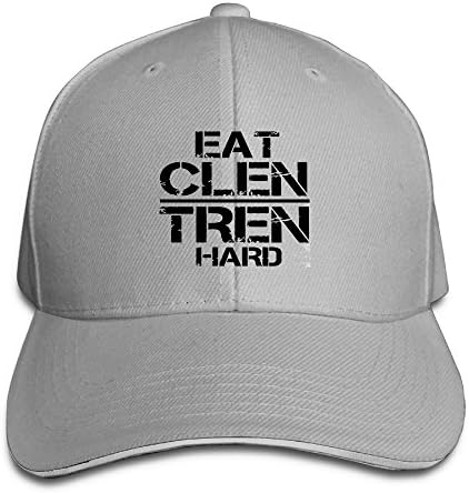 HongXiong Eat Clen tren HARDRunning Unisex Peaked Cap Baseball Hat Ash