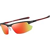 DUCO Mens Sports Polarized Sunglasses Ultralight Carbon Fiber Sun Glasses Driving Fishing Golf UV400 Protection Shades DC8335