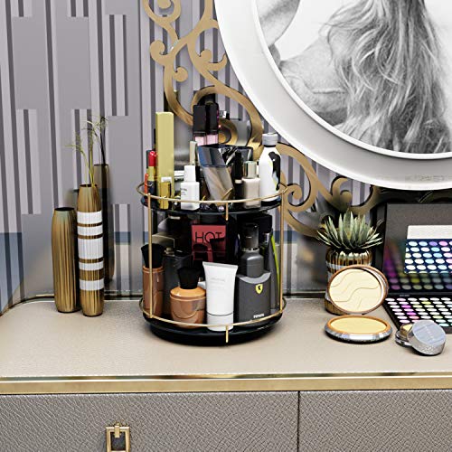 360 Rotating Makeup Organizers of Perfumes 2 Tier Tray Makeup Lazy