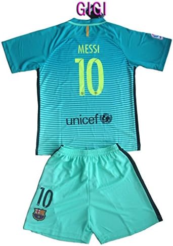 Season 2016-2017 Soccer Jersey Football Shirt And Shorts A Set Kids/Youths #10 Third Green (7-8 Year)