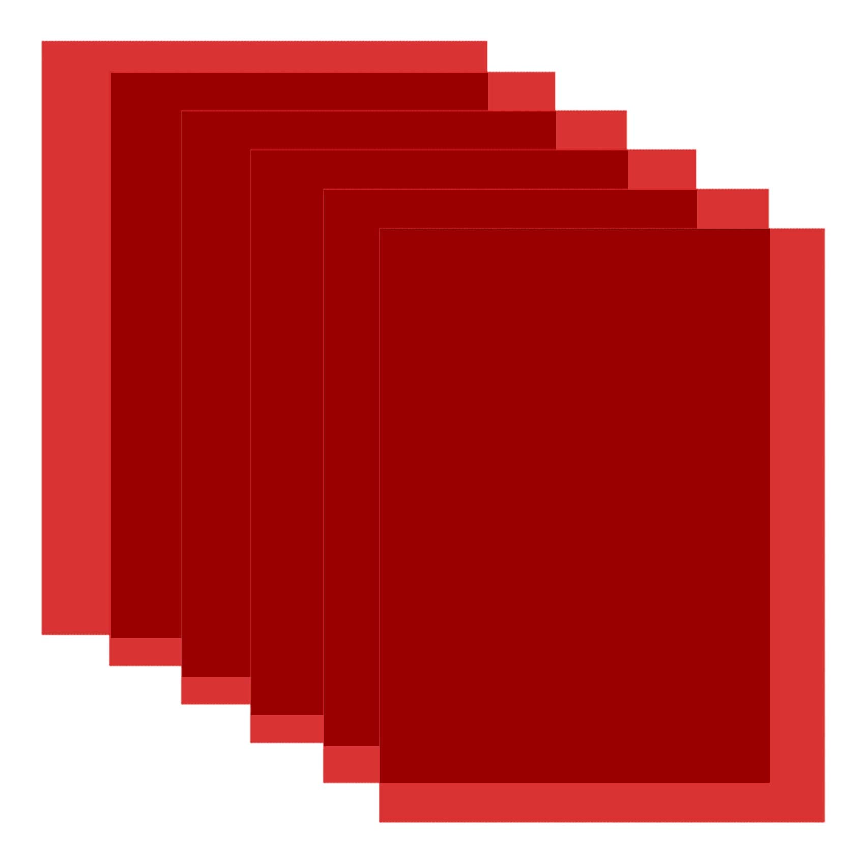 Selens 6PCS 40x50cm Lighting Gels Filter Red Flash Gel Light Color Correction Transparent Overlays Sheets Film for 800W Red Head Strobe Spotlight Light Photography Photo Studio Reading Craft