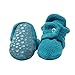 Zutano Cozie Fleece Baby Booties with Grippers Socks, Pagoda, 18 Months Unisex Infant