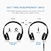 Lightweight On-Ear Headphones Bluetooth Headsets with Microphone and Volume Control Both Wired and Wireless Foldable Headphones for iPhone/TV/PC/Android KingYou HD007 Blackthumb 3
