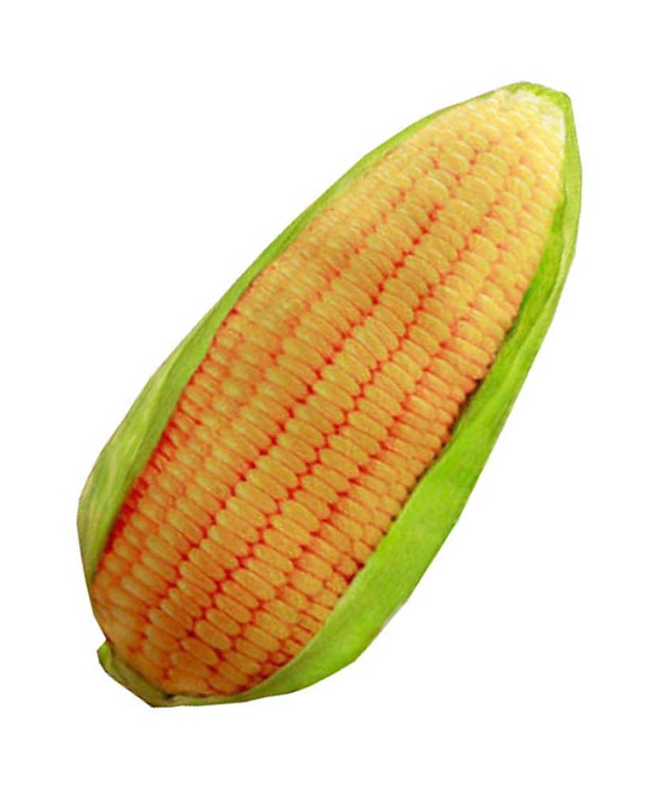 Fendawn Strive Cute Small Throw Pillow Vegetables Sofa Bed Decorative Plush Stuffed Toy, Corn