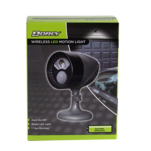 Dorcy 120-Lumen 180-Degree Wireless Motion-Sensor LED Flood Light with 4-Way Swivel Mounting Bracket and Hardware, Black (41-1071) - Thumbnail 4