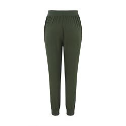 JIOEEH Work Pants for Women Linen Drawstring Back