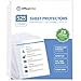 525 Clear Heavyweight Sheet Protectors - 3.3 MIL Thickness - Reinforced 3 Hole Design - Protects Photos and 8.5” x 11” Documents - Top Loading - Archival Safe - PVC and Acid Free - Box of 525
