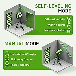 Cross Line Laser Level with 2 Plumb Dots - Huepar