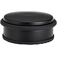 Sumnacon Heavy Duty Floor Door Stopper No Drill, Durability Stainless Steel Door Stops with Anti-Skid Rubber - Contemporary Decorative Safety Doorstop for Home Office Commercial Industrial, Black