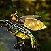 Bee on the Leaf-HAPJOY Garden Solar Lights Outdoor,Metal Solar Pathway LED Decorative Stakes Yard Decor Waterproof for Patio Lawn Walkway