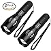 Akaho Tactical Flashlight, LED Handheld Flashlight Portable Outdoor Water Resistant Torch Ultra Bright with Adjustable Focus and 5 Light Modes(2 pack)