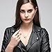 EVBEA Skull Necklace for Women Long Gothic Jewelry Cool Cross Rock Necklaces(46,wt)
