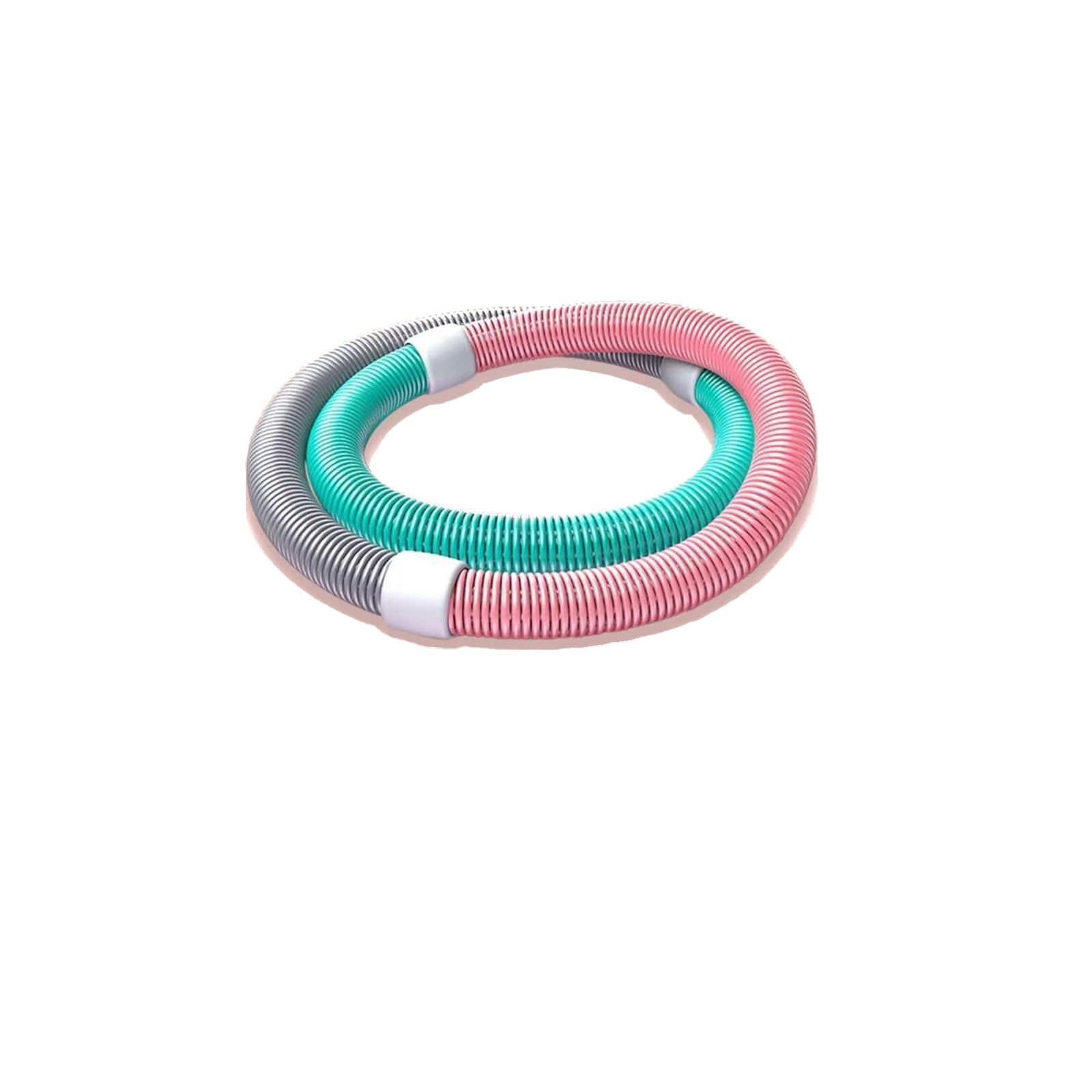 Photo 1 of LAOGUATON Adjustable Spring Hula Hoop, 3.3 Lbs, Pink/Teal/Gray, Foldable Fitness Waist Trainer for Women