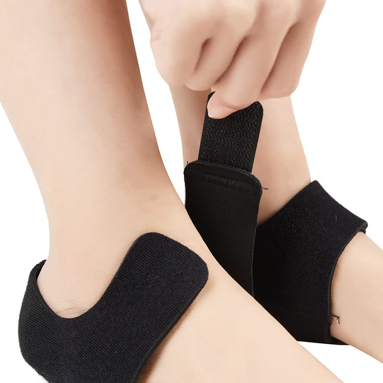 2 x Gel Heel Protectors for Plantar Fasciitis, Achilles Tendonitis, Bone Spurs - Heel Cups & Cushions for Heel Pain/Pressure Relief