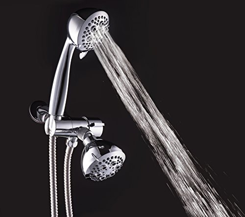 FLOWELL, AMG and Enchante Accessoies Shower Head (Fixed Showerhead with Handheld), SH74A, Chrome finish - Thumbnail 7