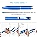 kyinflose Gift pens, Smooth Gel Ink Metal Twist Roller Ball 0.5mm Black Pen Set(0.7mm Black & Blue Pen Refills), Fine Point Pens for Man/Woman, Blue