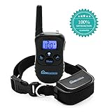 Living Express Rechargeable Dog Training Collar with Beep/Vibration/Shock, 300 Yards Remote E-Collar For All Size Dogs (10Lbs - 100Lbs for 1 dog)