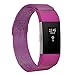 Lwsengme Metal Bands for Fitbit Charge 2,Charge2 Tracker Replacement. Magnet Strap Lock Large Small (Milanese-Blue+Purple, 5.5