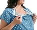 The Bravely Labor and Delivery Gown - Perfect Hospital Bag Gown for Maternity / Nursing / Labor (Blue Polka Dots, XL-XXL)