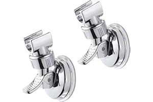2Pack Adjustable Shower Head Holder,Wall Mounted Suction Cup Stand Removable Suction Cup Handheld Shower Head Bracket No Dril