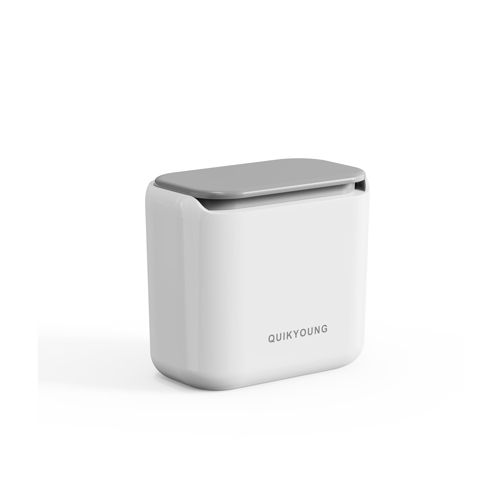 Photo 1 of ****Factory seal****
Small Trash Can with Lid, 1.8 Gallon Flip-Top Wall-Mounted Garbage Can, Slim Waste Basket & Compost Bin for Bathroom, Kitchen, Bedroom, Living Room, Office, Laundry - White (1.8 Gel) (1.8Gel)