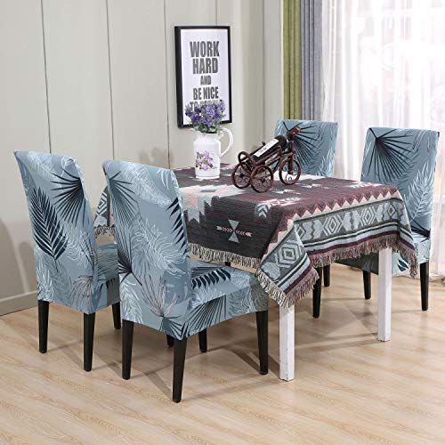 SoulFeel Set of 6 Dining Chair Covers, Stretch Spandex Dining Room Protector Slipcovers (Style 52, Summer Vacation) - Thumbnail 3