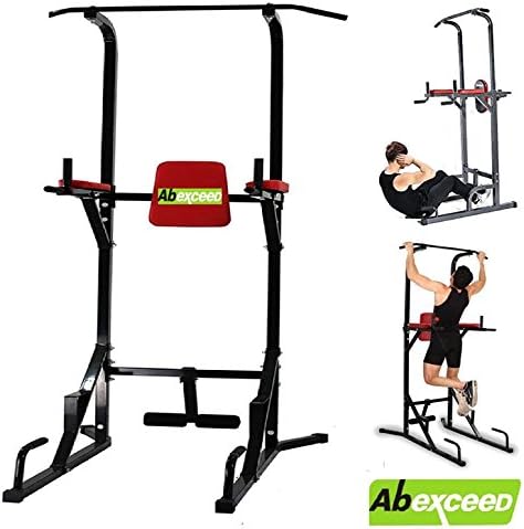 ABEXCEEDHome Gym Fitness Power Multi functionTower Dip Pull and Chin Up Bar Fitness Workout Exercise