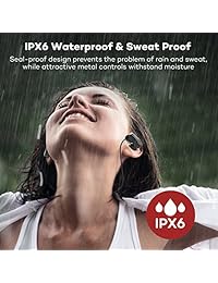 TaoTronics   Wireless Auriculares con ganchos de oreja para mayor estabilidad (IPX5 Impermeable ajustable & sweat proof, Aptx Lossless, 8 Horas de Reproducción de sonido) Negro