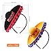 Unomor Cinco De Mayo Sombrero Headband, Fiesta Sombrero Party Hats Costume with Ball Fringe Party Supplies Decoration