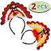 JOYIN 2 PCS Thanksgiving Turkey Headbands Combo Set, Thanksgiving Party Favor Supplies, Thanksgiving Accessories, Thanksgiving Gifts Bulk, Thanksgiving Turkey Costume, Thanksgiving Headwear