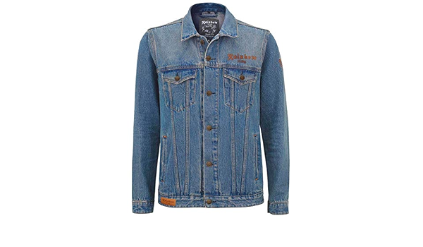 Rainbow 'Rising' (Blue) Denim Biker 